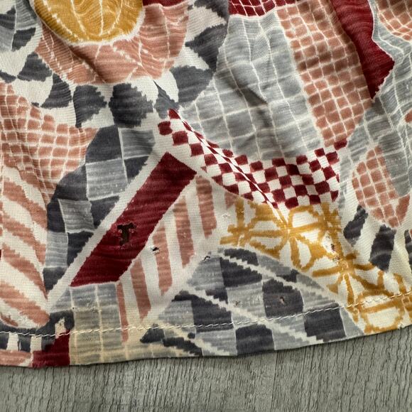 Vintage Styled In California Shirt Mens Medium 60s 70s Geometric Patchwork Party - Picture 8 of 10